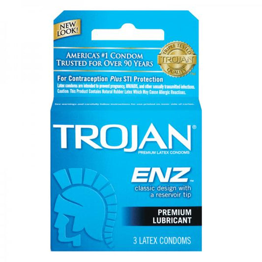 Trojan ENZ Lubricated Condoms 3 Pack