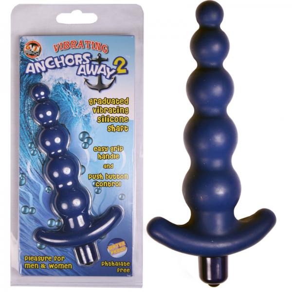 Vibrating Anchors Away 2 Anal Beads Blue