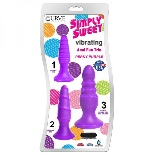 Simply Sweet Vibrating Anal Trio Purple