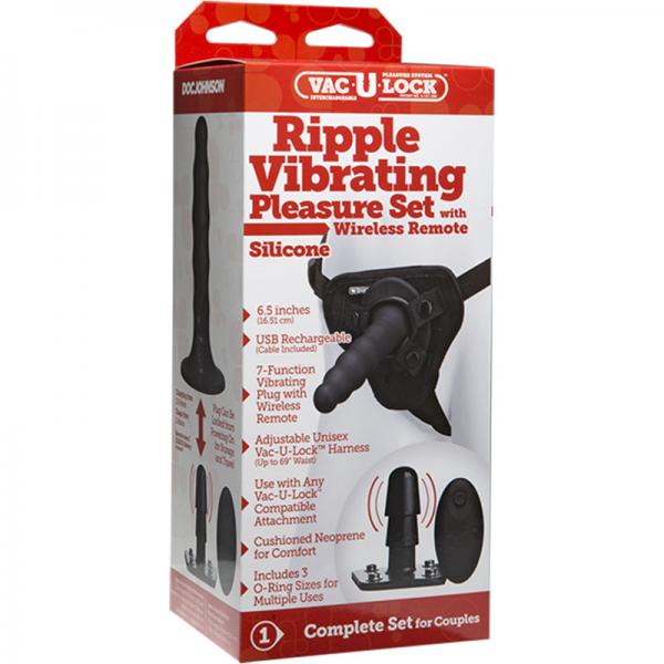 Vac-u-lock Ripple Pleasure Set Vibrating Black