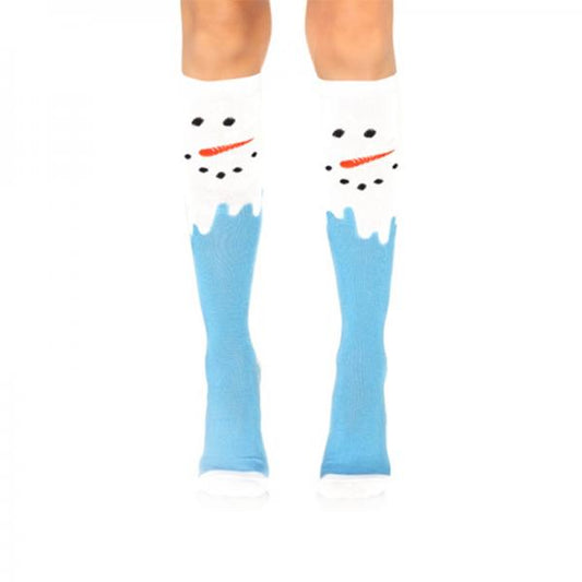 Snow Man Knee High Socks O/s