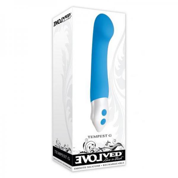 Tempest G Silicone Rechargeable G-Spot Vibrator Blue