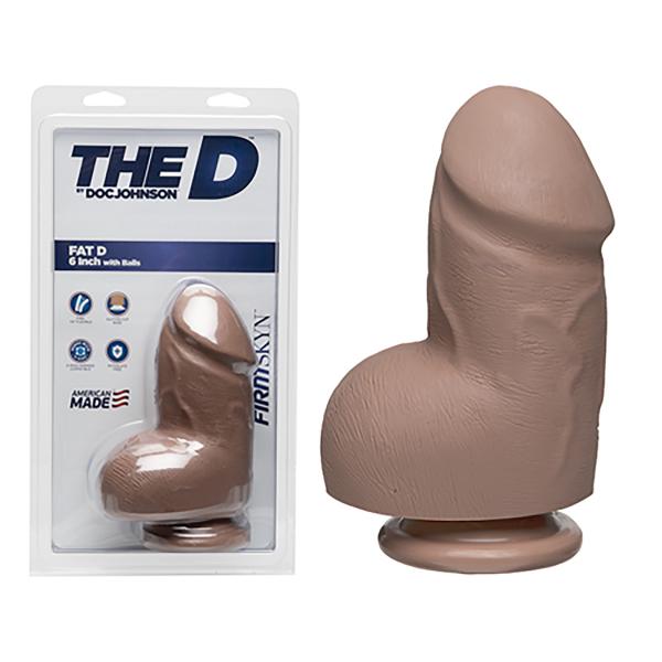 The D Fat D 6 inches With Balls Firmskyn Tan Dildo