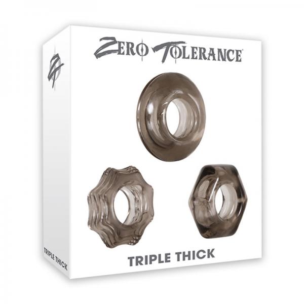 Triple Thick Cock Ring Trio Smoke